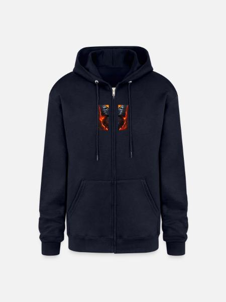 DZGN - Champion Unisex Full Zip Hoodie - navy