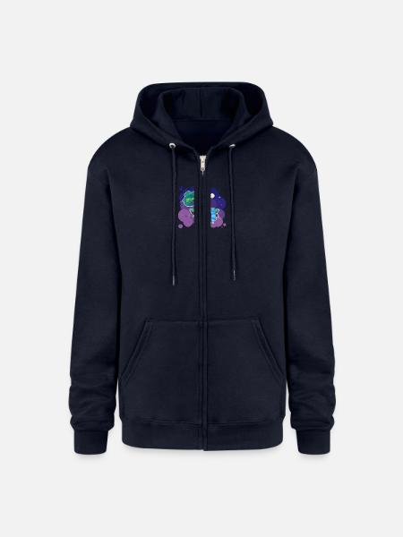 Floating Island - Champion Unisex Full Zip Hoodie - navy