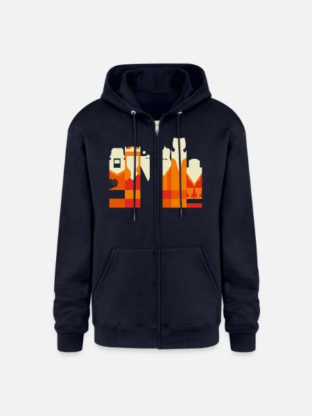Inconceivably Minimal - Champion Unisex Full Zip Hoodie - navy