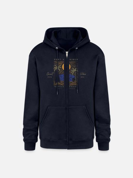 Port-au-Prince, Haiti - Champion Unisex Full Zip Hoodie - navy