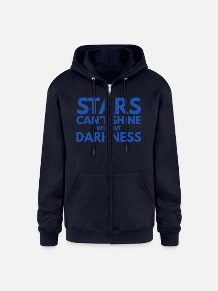 Stars can't shine without darkness - Champion Unisex Full Zip Hoodie - navy