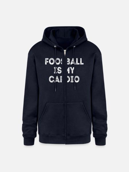 Foosball Is My Cardio - Champion Unisex Full Zip Hoodie - navy