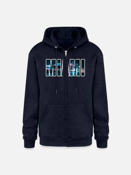miami - Champion Unisex Full Zip Hoodie - navy