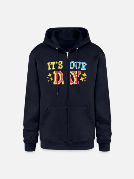Its your Day - Champion Unisex Full Zip Hoodie - navy