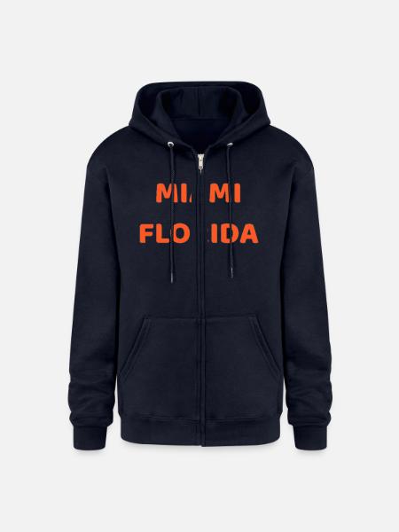 Miami Florida - Champion Unisex Full Zip Hoodie - navy