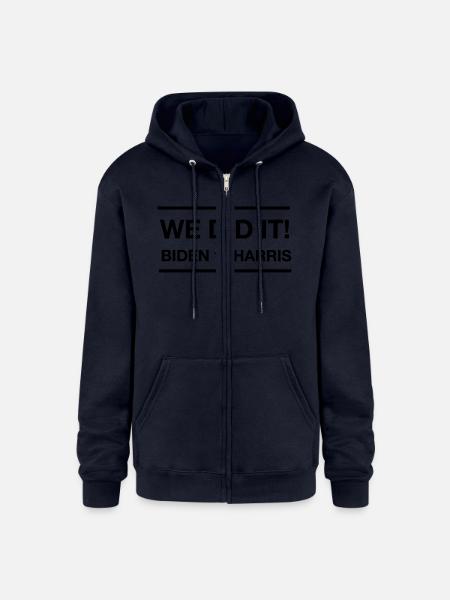 we just did 46 - Champion Unisex Full Zip Hoodie - navy