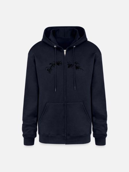 Vine - Champion Unisex Full Zip Hoodie - navy