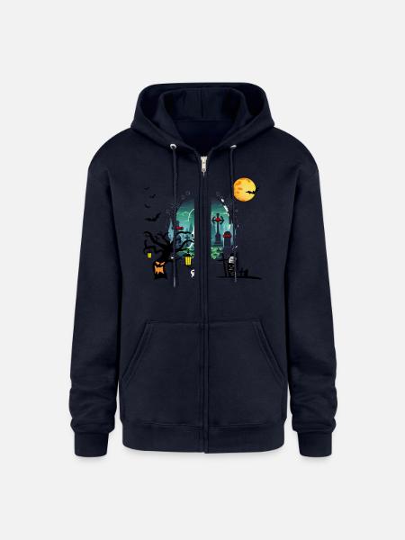 Ghost grave yard - Champion Unisex Full Zip Hoodie - navy