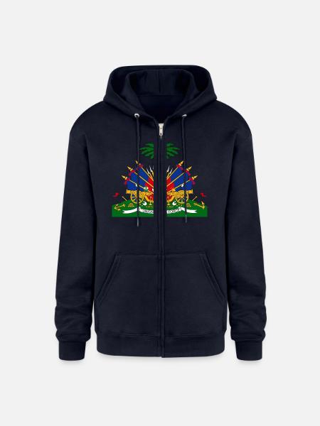 HAITI CHERIE - Champion Unisex Full Zip Hoodie - navy