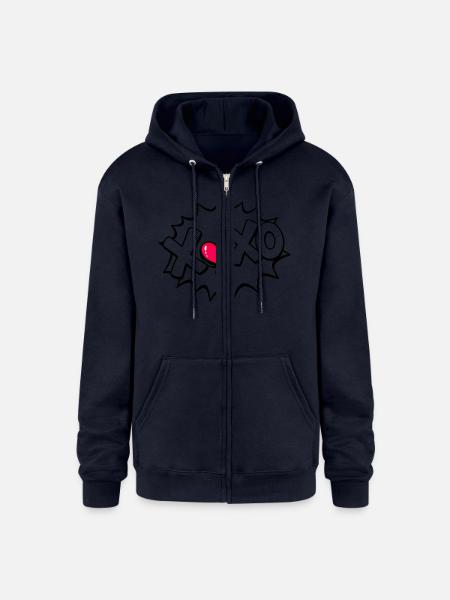 XOXO - Champion Unisex Full Zip Hoodie - navy