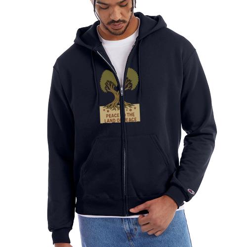 Peace To The Land Of Peace Tree Heart - Champion Unisex Full Zip Hoodie