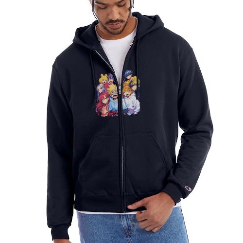 Thrill Rush Anime Squad Streetwear - Champion Unisex Full Zip Hoodie