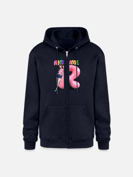 Nick Name R - Champion Unisex Full Zip Hoodie - navy