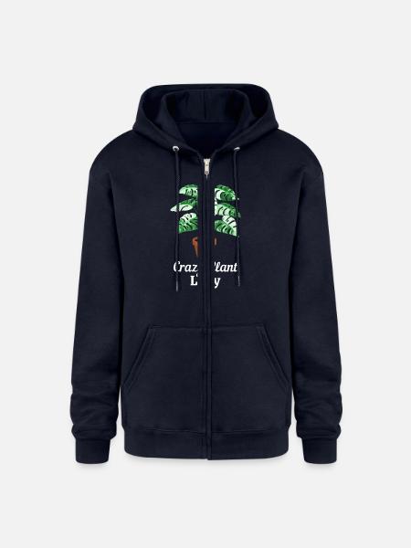 Crazy Plant Lady - Champion Unisex Full Zip Hoodie - navy