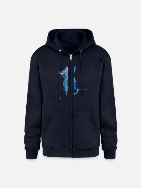 Two blue cats - Champion Unisex Full Zip Hoodie - navy