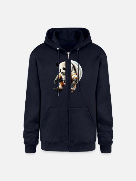 Panda Astronauts Suit - Champion Unisex Full Zip Hoodie - navy