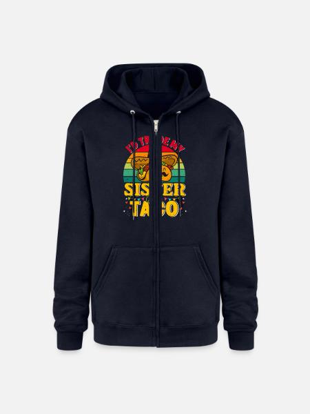 I´d trade my Sister for a Taco Mexican Taccos - Champion Unisex Full Zip Hoodie - navy