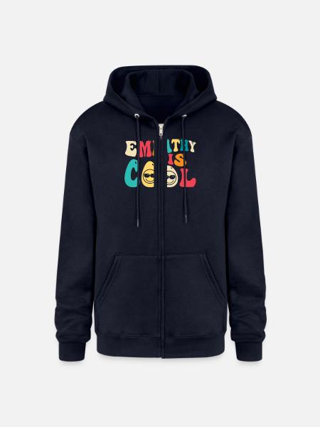 Empathy Is Cool - Champion Unisex Full Zip Hoodie - navy