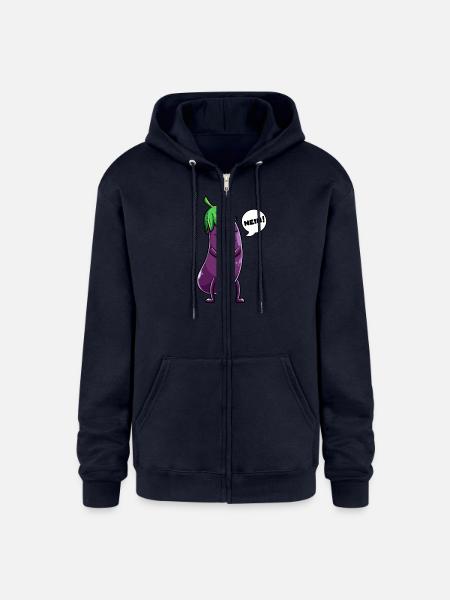 Eggplant Fruit Vegetable Vegetarian - Champion Unisex Full Zip Hoodie - navy