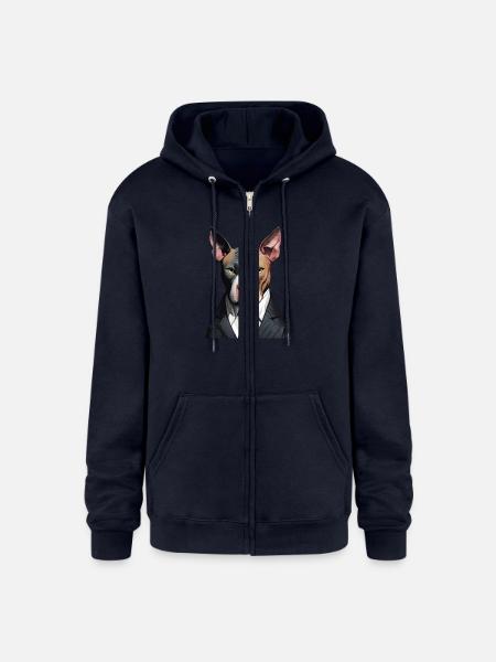 Suited dog - Champion Unisex Full Zip Hoodie - navy