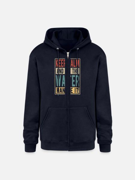 Waiter Retro Gift - Champion Unisex Full Zip Hoodie - navy