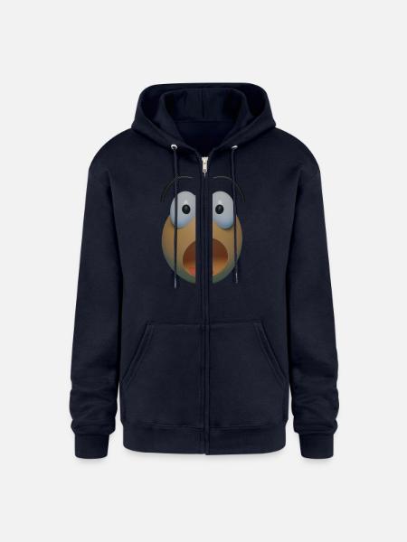 Surprised face - Champion Unisex Full Zip Hoodie - navy