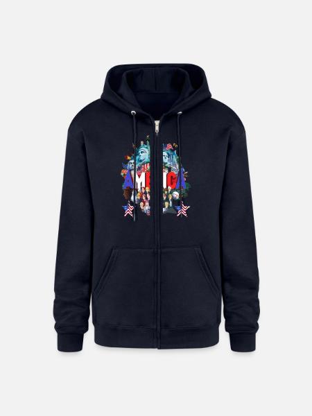 Liberty Legacy T-shirt - Champion Unisex Full Zip Hoodie - navy