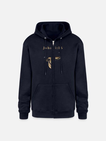 John 3:16 - Champion Unisex Full Zip Hoodie - navy