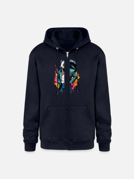 Skunk in suit - Champion Unisex Full Zip Hoodie - navy