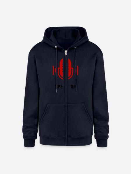 Speak Up - Champion Unisex Full Zip Hoodie - navy