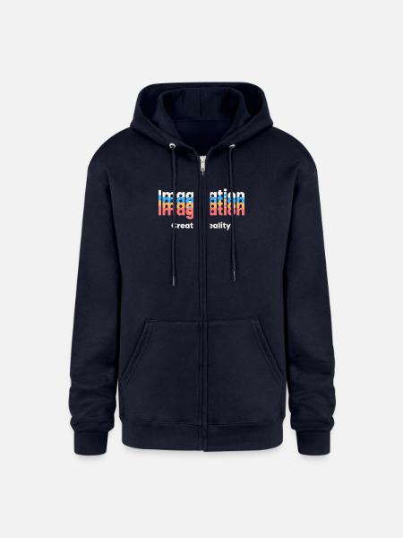 Imagination Creates Reality - Champion Unisex Full Zip Hoodie - navy