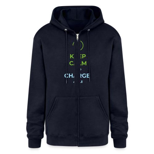 Keep calm and charge on - Champion Unisex Full Zip Hoodie
