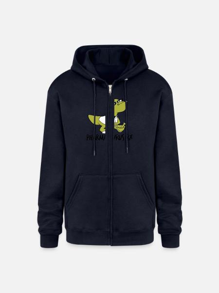 Pharmasaurus Rx Pharmacy Gift - Champion Unisex Full Zip Hoodie - navy