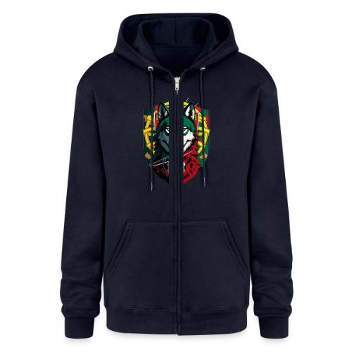 Portugal Iberian Wolf Soccer T Shirt,Football Gift - Champion Unisex Full Zip Hoodie