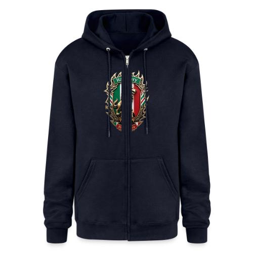 Italy Wolf Fury T-Shirt, Italian Flag Pride Gift - Champion Unisex Full Zip Hoodie
