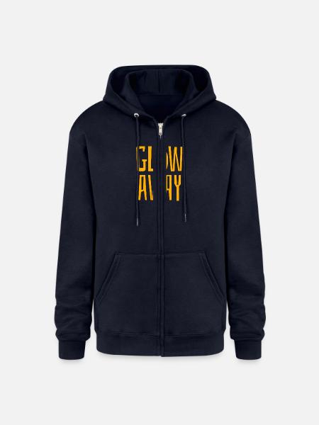 GLOW AWAY - Champion Unisex Full Zip Hoodie - navy