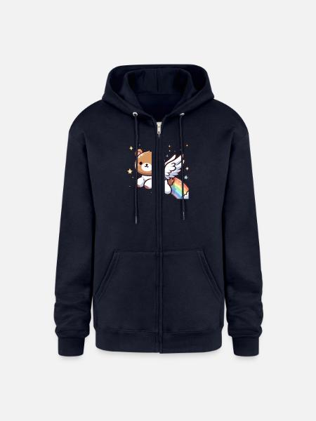 Pegasus Bear - Champion Unisex Full Zip Hoodie - navy