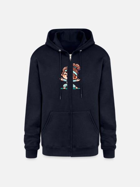 Happy Little Yogi - Champion Unisex Full Zip Hoodie - navy