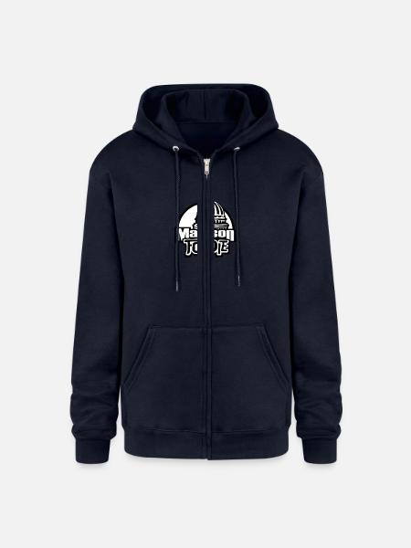 Madison Foodie w/ Capitol B&W - Champion Unisex Full Zip Hoodie - navy