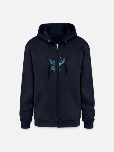 Twitter - Champion Unisex Full Zip Hoodie - navy