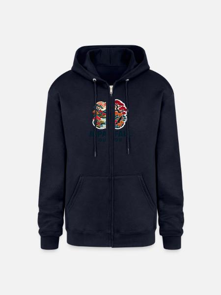 Maple Tranquility - Champion Unisex Full Zip Hoodie - navy