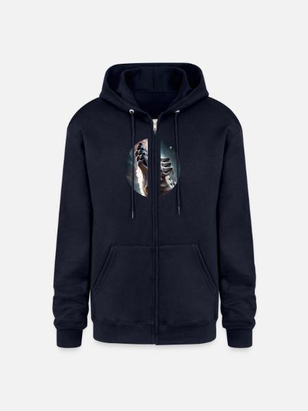 Wolf howling - Champion Unisex Full Zip Hoodie - navy
