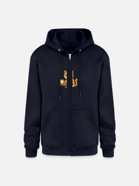 Unimpressed cat - Champion Unisex Full Zip Hoodie - navy