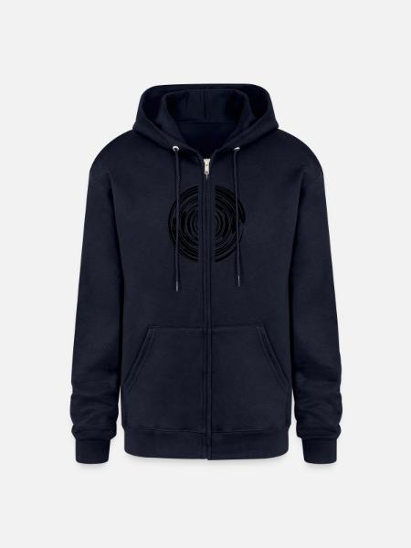 Abstract Vortex 17 - Champion Unisex Full Zip Hoodie - navy