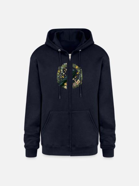 Raven - Champion Unisex Full Zip Hoodie - navy