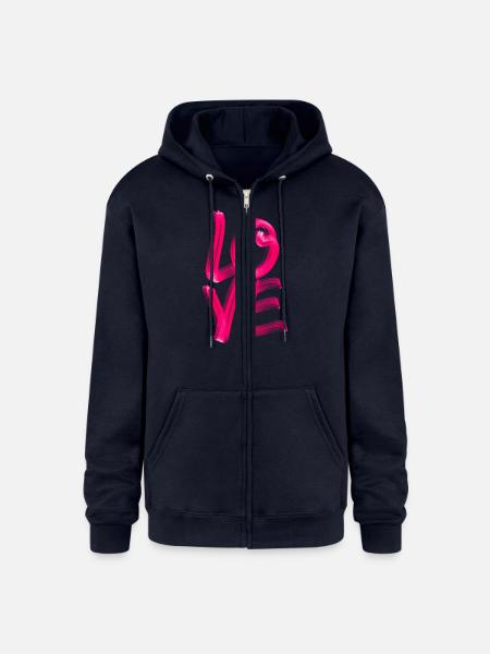 Love - Champion Unisex Full Zip Hoodie - navy