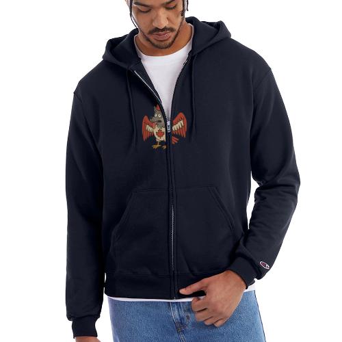 Maple-Mad Wolfbird – Quirky Canadian Creature - Champion Unisex Full Zip Hoodie