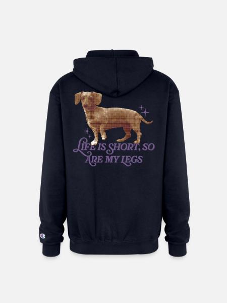 Life Is Short  - Champion Unisex Full Zip Hoodie - navy