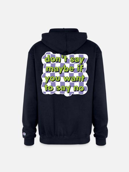 Assertive Choice Checkerboard Tee - Champion Unisex Full Zip Hoodie - navy