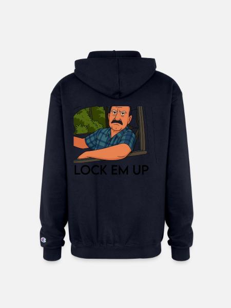 Lock em up - Champion Unisex Full Zip Hoodie - navy